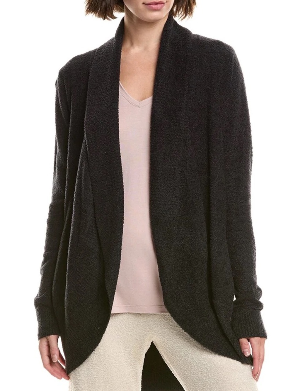 Barefoot Dreams CozyChic Lite Circle Cardigan Charcoal Size Medium